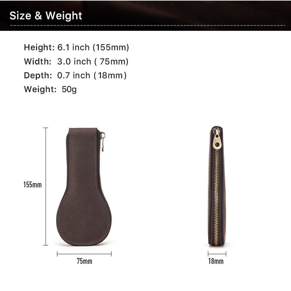 Woosir Leather Single Watch Case with Zipper for Men - Woosir