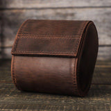 Woosir Leather Single Watch Roll Case for Men - Woosir