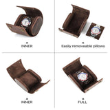 Woosir Leather Single Watch Roll Case for Men - Woosir