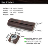 Woosir Leather Watch Roll Case for Men for 3 Watches - Woosir