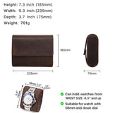 Woosir Leather Watch Roll Case for 6 Watches - Woosir