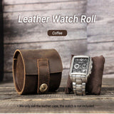 Woosir Round Shape Leather Single Watch Case for Men - Woosir