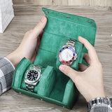 Woosir Trend Leather Hexagon Watch Roll Case for 2 - Woosir