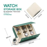 Woosir Trend Leather Watch Case for 6 Watches - Woosir