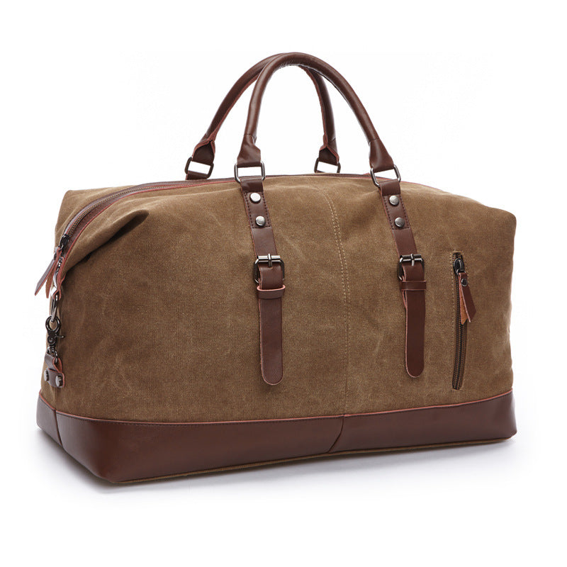Overnight Canvas Travel Duffle Bag, Large / Coffee