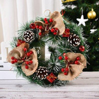 Christmas Decorations Wreath Handmade Floral - Woosir