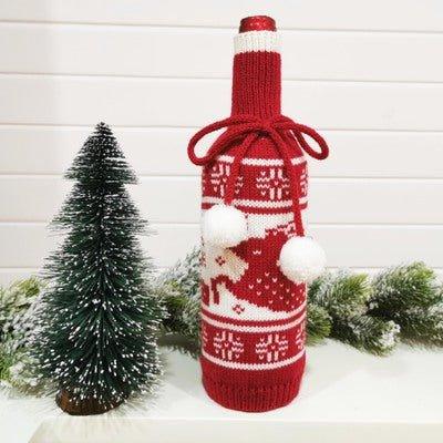 Christmas Wine Bottle Cover For Party Decorations (3 Pack) - Woosir