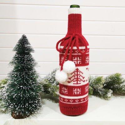 Christmas Wine Bottle Cover For Party Decorations (3 Pack) - Woosir