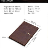 Cowhide Leather iPad Case With Pencil Holder - Woosir
