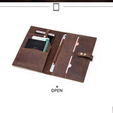 Cowhide Leather iPad Case With Pencil Holder - Woosir