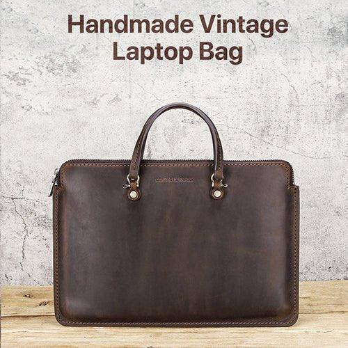 Cowhide Leather Protective Bag For Macbook Pro 15 - Woosir