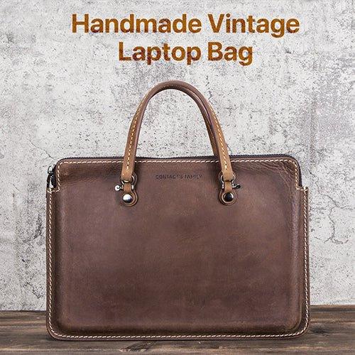 Cowhide Leather Protective Bag For Macbook Pro 15 - Woosir