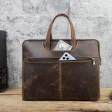 Crazy Horse Leather Bag For 16 inch Macbook pro - Woosir