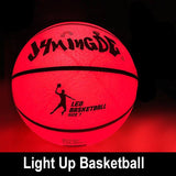 Glow In The Dark Bright LED Basketball + Luminous Net Set - Woosir
