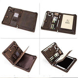 Handmade Retro Leather Portfolio iPad Pro 10.5" Compatible - Woosir