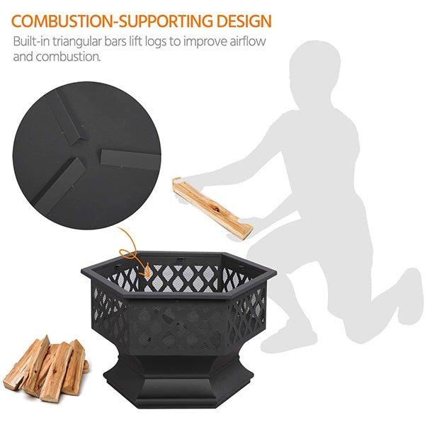 Hex Shaped Fire Pits For Wood - Woosir