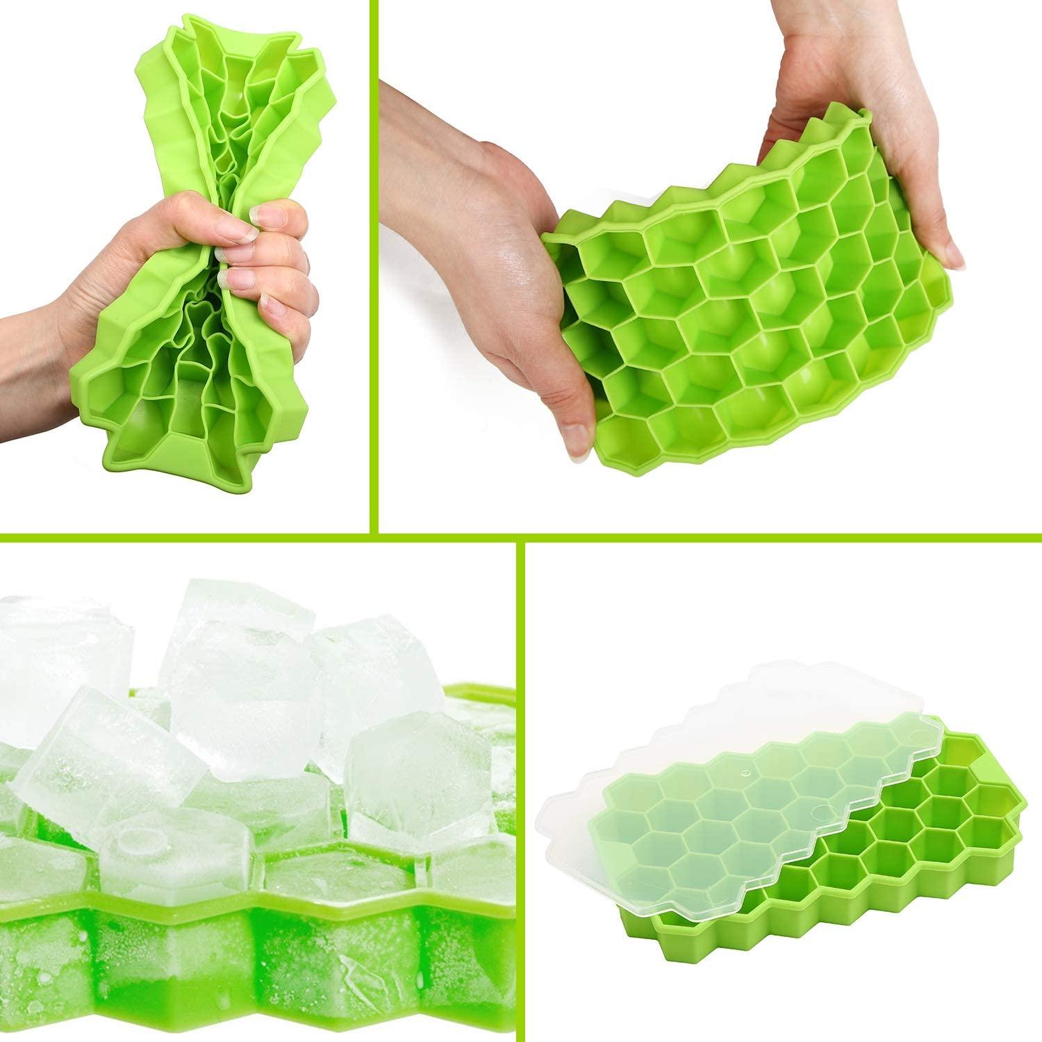 Ice Cube Trays with Lids 2-Pack - Woosir