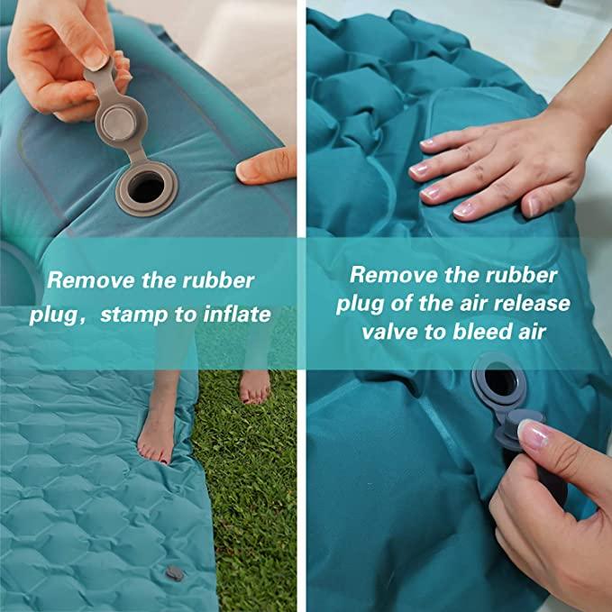 Inflatable Camping Sleeping Pad Mat For 2 People - Woosir