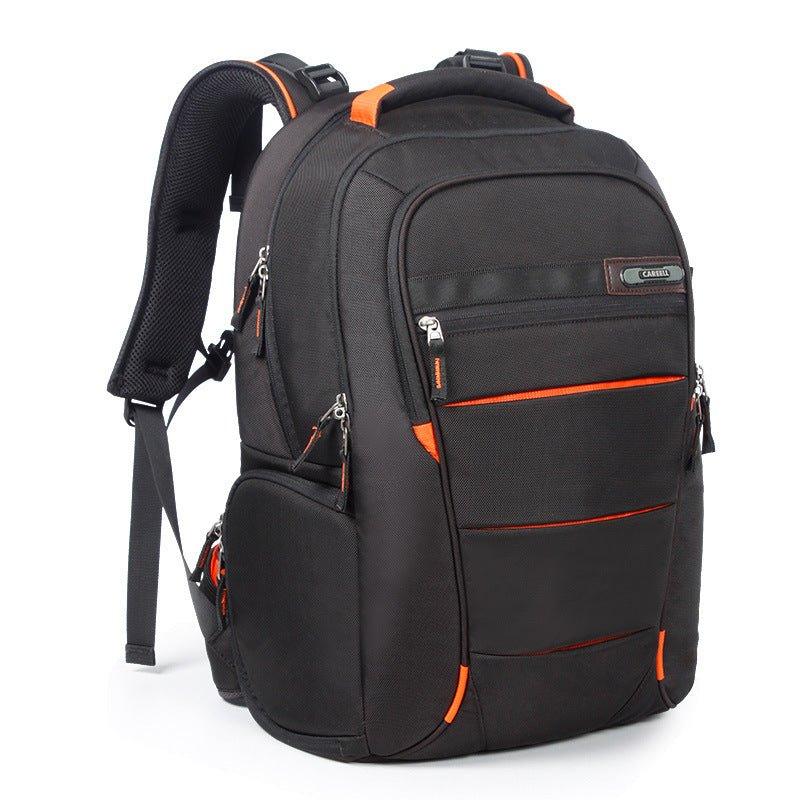 Large DSLR Camera Backpack for Canon Nikon Sony Digital Cam, Coffee-Half open / S
