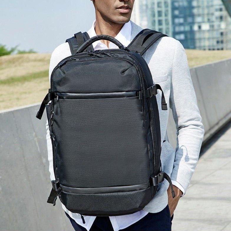 backpack for men travel Large Men Laptop Backpack with USB Port Anti Theft, Black / Small
