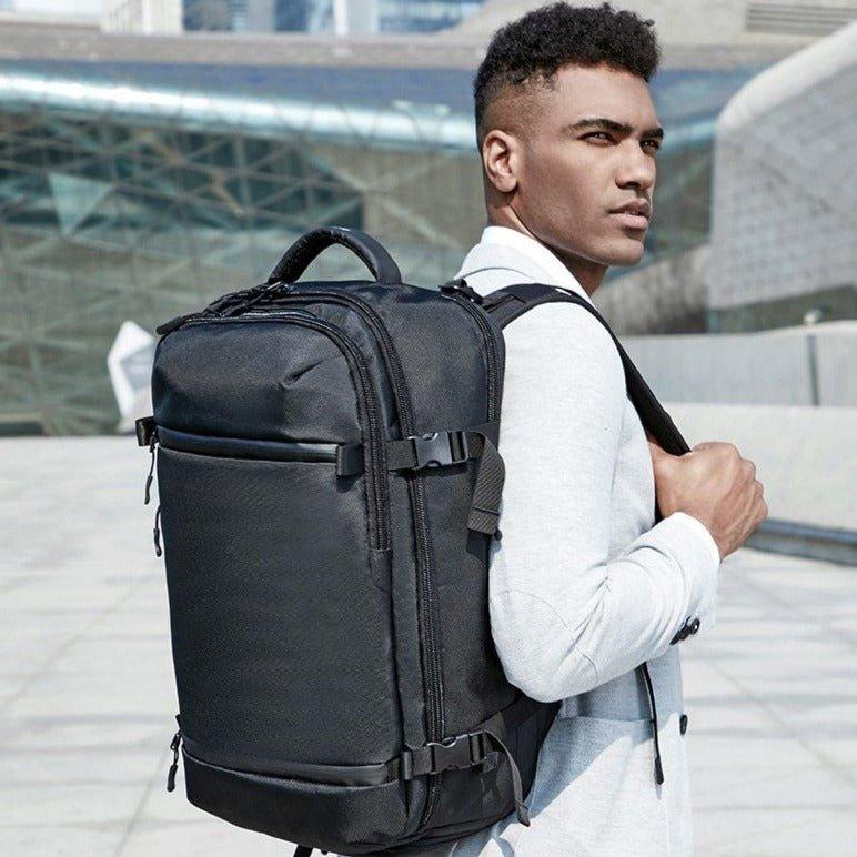 backpack for men travel with laptop Large Men Laptop Backpack with USB Port Anti Theft, Black / Small