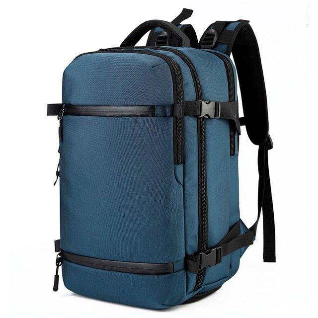 backpack big for laptops Large Men Laptop Backpack with USB Port Anti Theft, Blue / Big