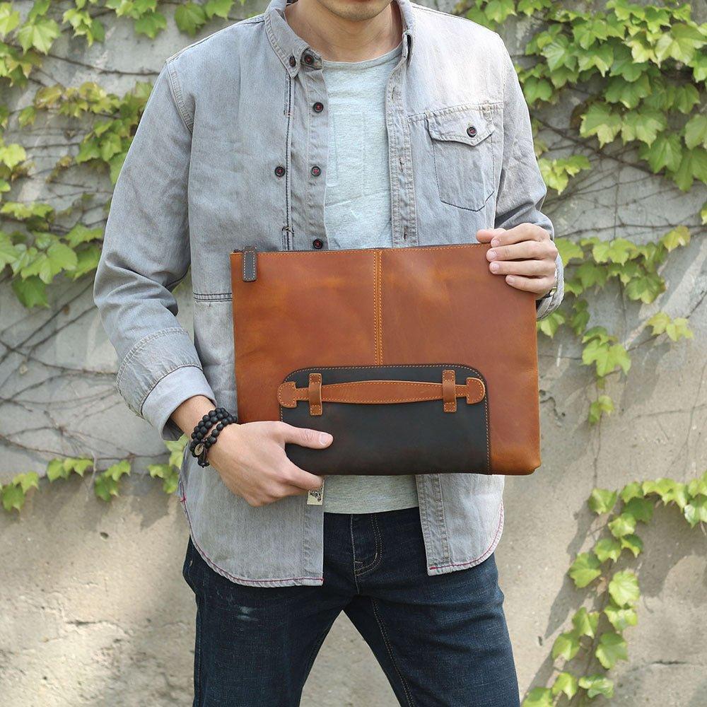 How to match a DressLily men leather clutch