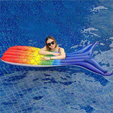Mermaid Tail Inflatable Pool Float - Woosir
