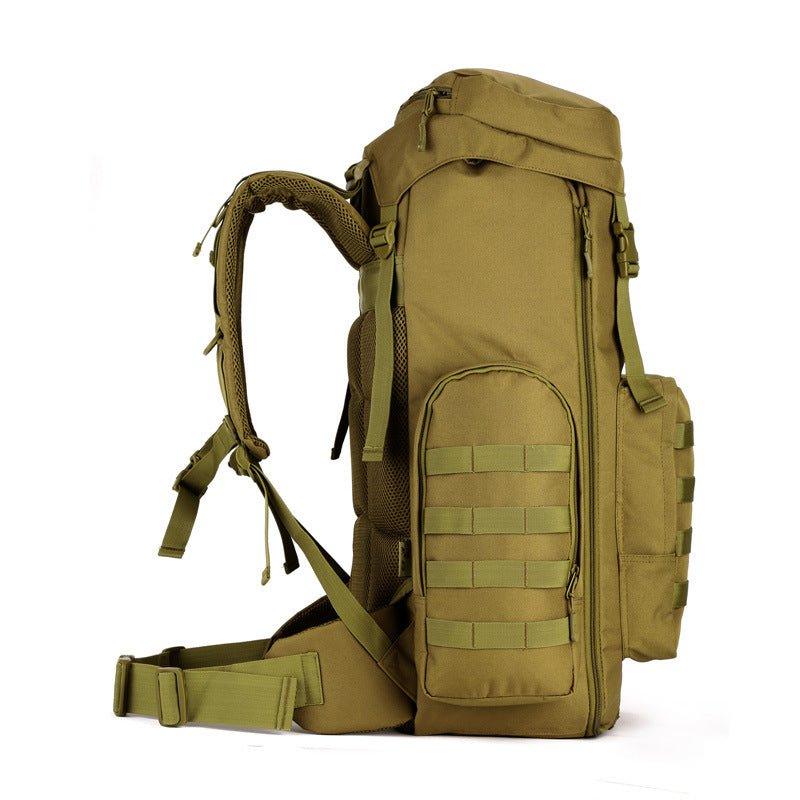 arcenciel 70-85l large capacity tactical travel backpack Molle Expandable Backpack 70L to 85L, Black