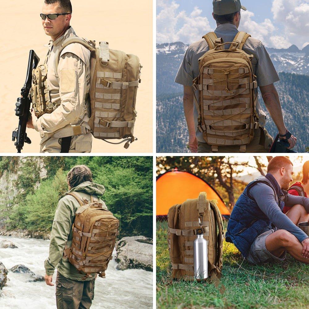 Molle Style Hiking Backpack 1000D 35L, Khaki Molle Style Hiking Backpack 1000D 35L, Khaki