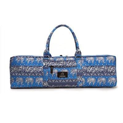 Patterned Canvas Yoga Mat Duffle Bag with Pocket - Woosir
