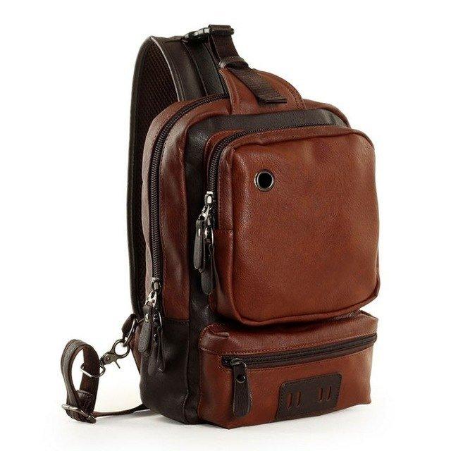 chest backpack leather Greenwood Ranger Sling Bag in Sandal Genuine Distressed Leather Crossbody Bag for Travel & Everyday Use, Black Size Large Womens Convertible Genuine Leather Backpack