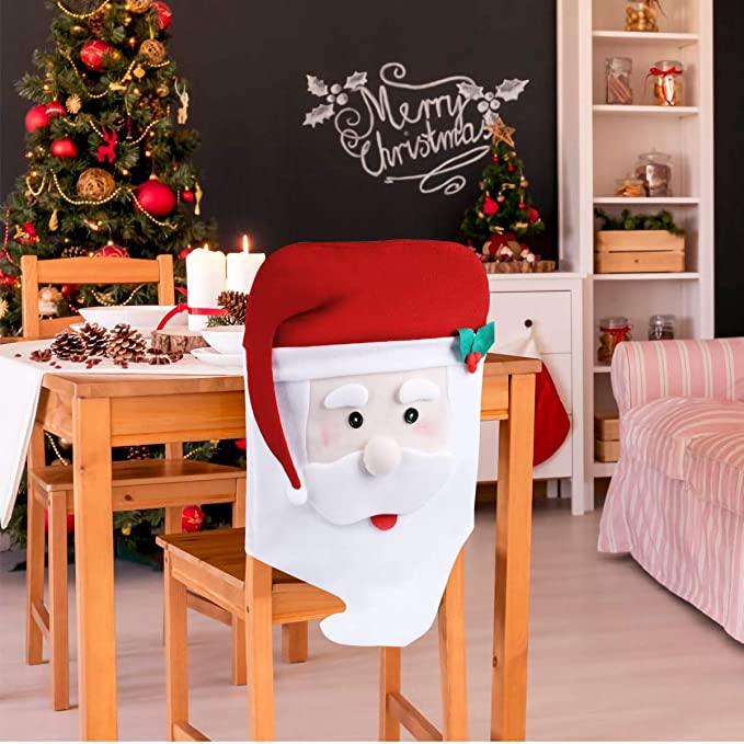 Santa Claus Hat Chair Covers For Christmas (3 pack) - Woosir