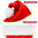 Santa Hat Velvet Christmas Hats Adults Kids (3 pack) - Woosir