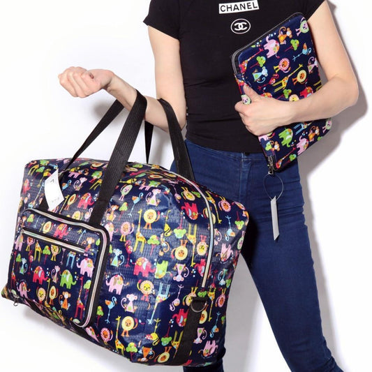 Travel Duffel Bag Foldable Floral Large Capacity - Woosir