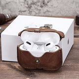 Vintage Cowhide Leather For AirPods Pro 3 - Woosir
