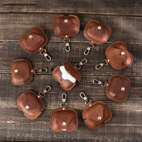 Vintage Cowhide Leather For AirPods Pro 3 - Woosir
