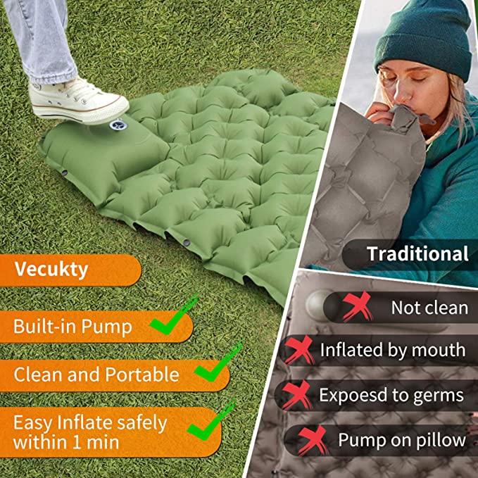 Waterproof Camp Mattress Pads For Sleeping With Pillow - Woosir