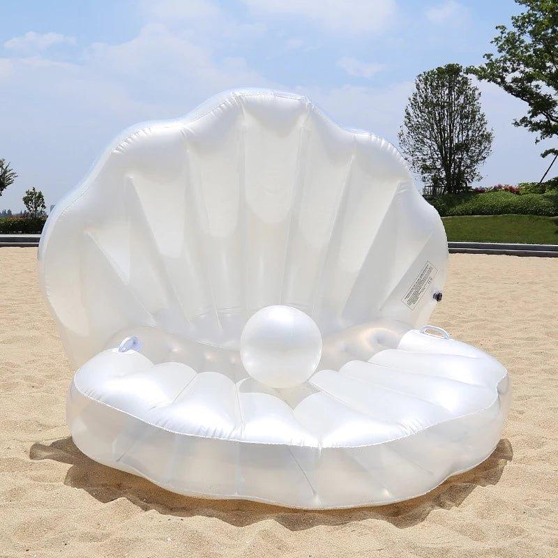Inflatable Raft White White Shell Inflatable Pool Raft - Woosir