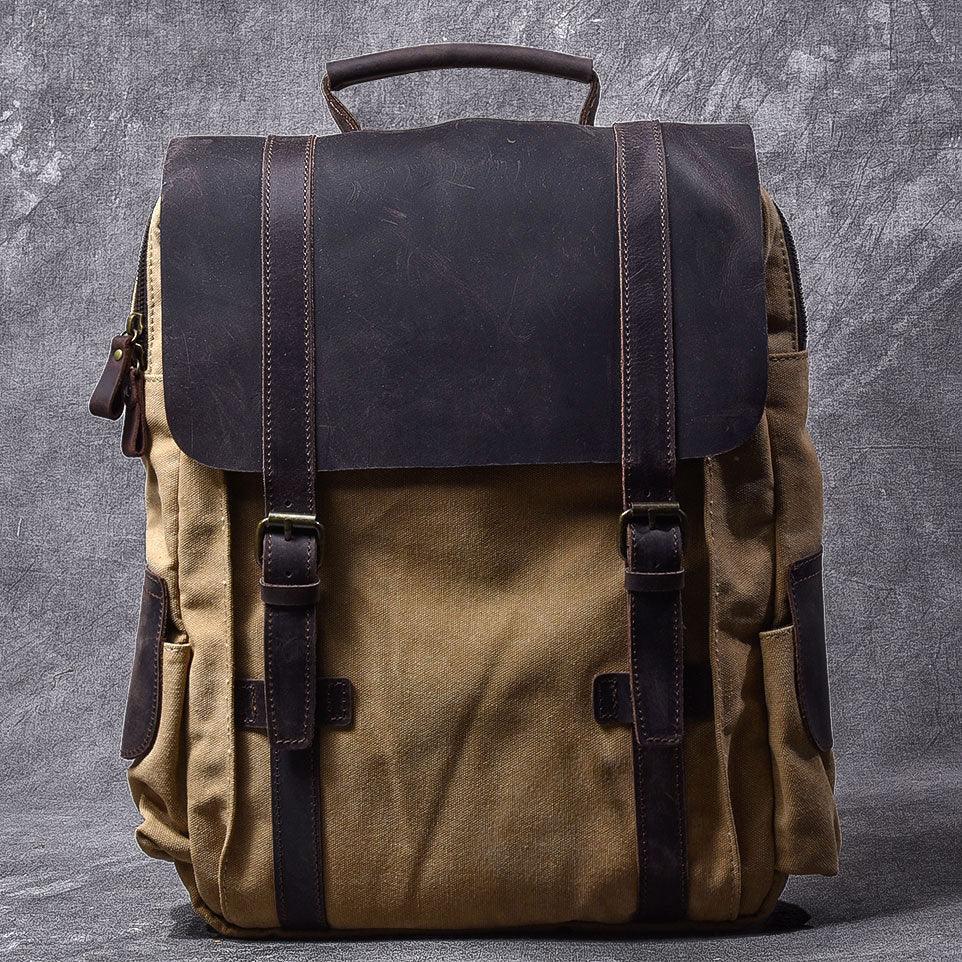 15 Inch Canvas Vintage backpack - Woosir