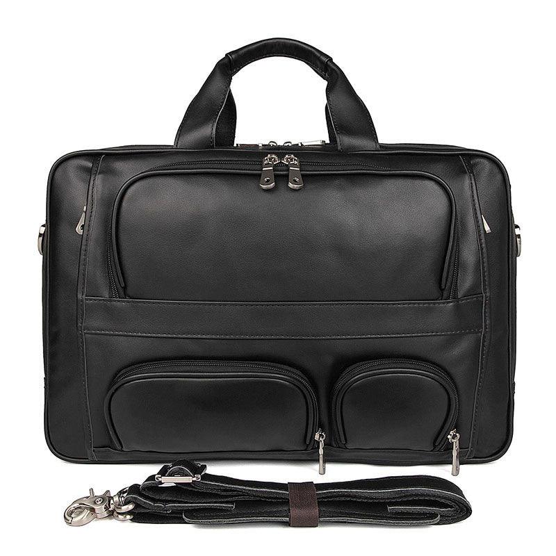 Woosir Slim Leather Laptop Bag for Men