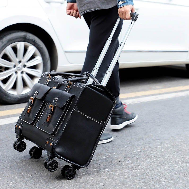 Luxury Travel Bags With Wheels | Luxury Leather Trolley Bags