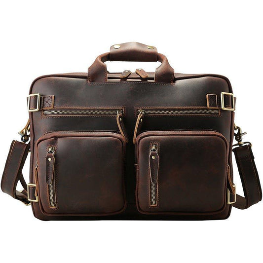 Woosir 4 Ways Multifunctional Leather Briefcase - Woosir
