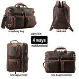 Woosir 4 Ways Multifunctional Leather Briefcase - Woosir