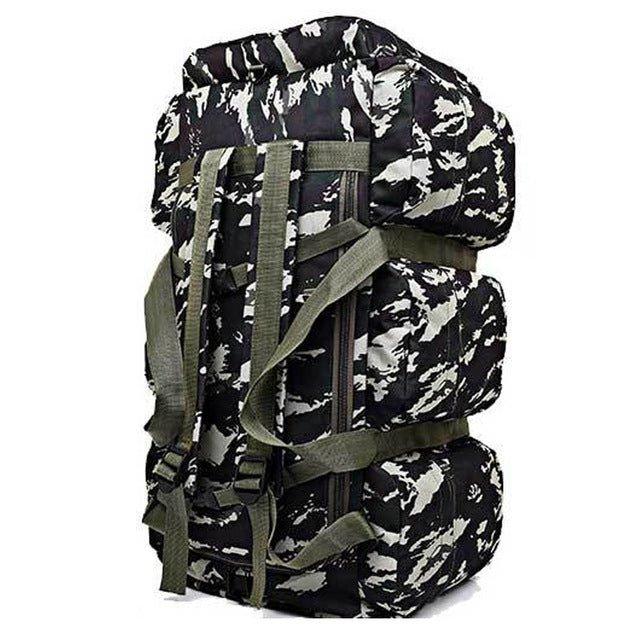 90l outdoor large tactical military hiking backpack Woosir 90L Camping Backpack Molle Duffle Bag, Green Camouflage