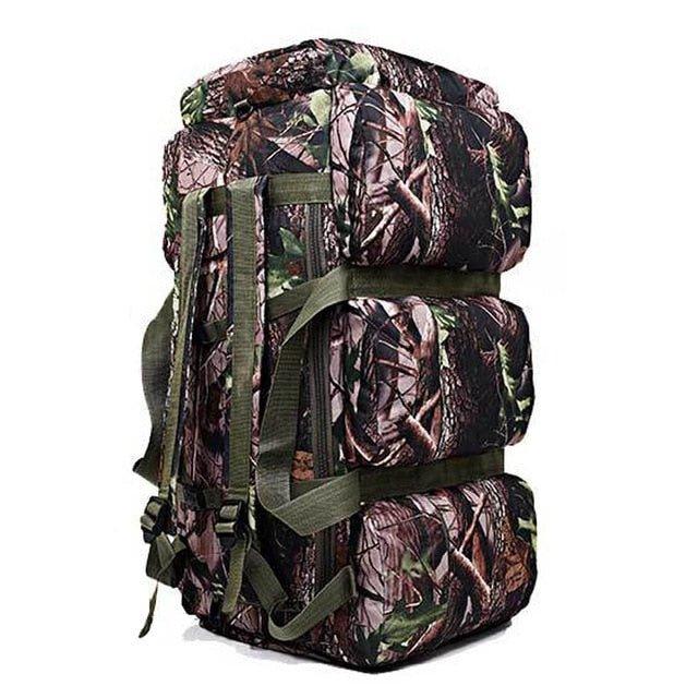 Woosir 90L Camping Backpack Molle Duffle Bag, Leaf Camouflage