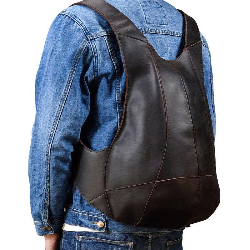 anti-theft leather backpack women vintage shoulder bag ladies Vintage Anti Theft Leather Backpack Small, Brown
