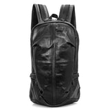Black Goat Leather Backpack Mens - Woosir