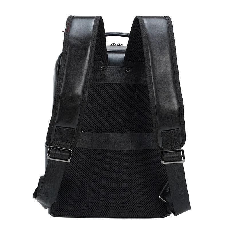 Woosir Black Leather 14 inch Laptop Backpacks Woosir Black Leather 14 inch Laptop Backpacks