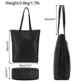 Woosir Black Leather Tote Bag for Women - Woosir